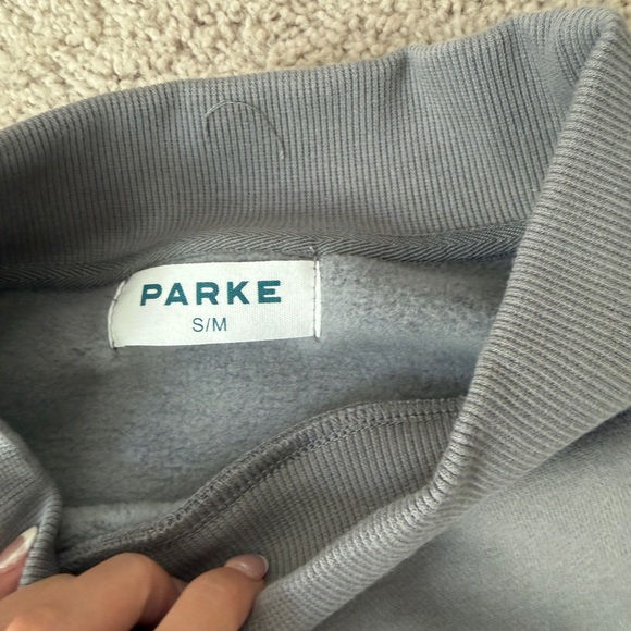 Parke monotone slate grey mockneck sweatshirt NWOT - Picture 3 of 6